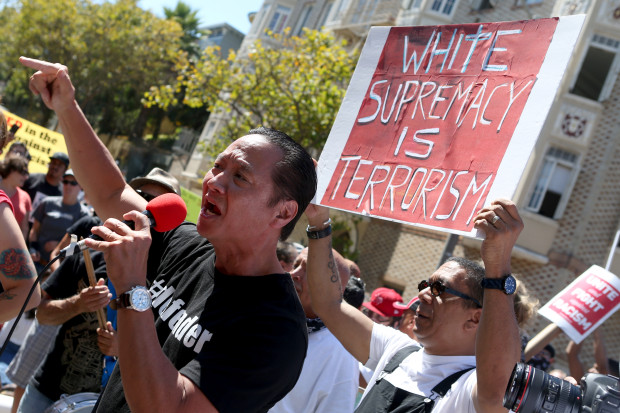 PATRIOT PRAYER ALAMO SQUARE WHITE NATIONALISTS FREE SPEECH COUNTER PROTEST SAN FRANCISCO